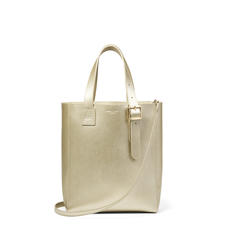 Small Editor’s ‘A’ Tote in Gold Saffiano