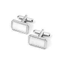 Engraved Edge Rectangular Cufflinks