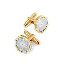 Engraved Centre Round Cufflinks
