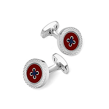 Silver Button Cufflinks