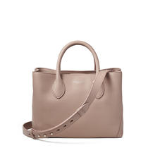 Midi London Tote in Soft Taupe Pebble