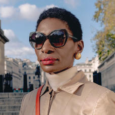 Ladies’ Sorrento Sunglasses in Black Acetate