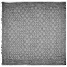 Harlequin Print Jacquard Scarf in Monochrome