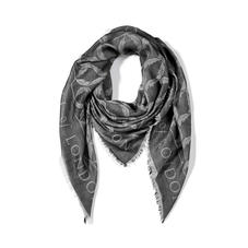 Harlequin Print Jacquard Scarf in Monochrome