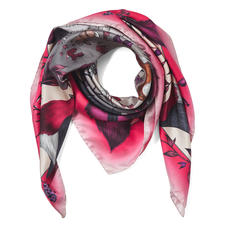 Robin Silk Scarf in Magenta