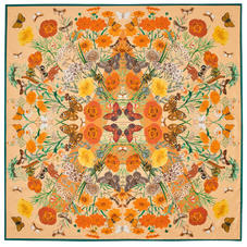 Botanical 'A' Silk Scarf in Meadow Pure Silk
