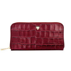 Continental Purse in Deep Shine Bordeaux Croc