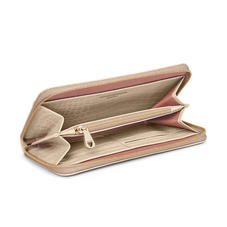 Continental Purse in Soft Taupe Patent Croc