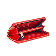 Midi Continental Purse in Scarlet Silk Lizard