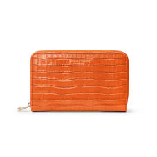 Midi Continental Purse in Deep Shine Marmalade Small Croc