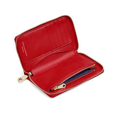 Midi Continental Purse in Scarlet Saffiano