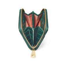 Slim Mini Continental Purse in Evergreen Patent Croc