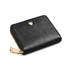 Slim Mini Continental Purse in Black Saffiano