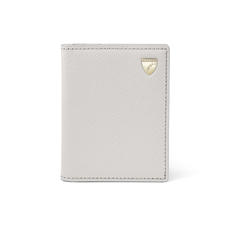 ID & Travel Card Holder in Light Grey Saffiano