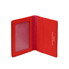 ID & Travel Card Holder in Scarlet Saffiano
