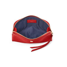 Small Essential Cosmetic Case in Scarlet Saffiano