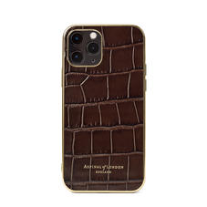 iPhone 12 / 12 Pro Case in Deep Shine Amazon Brown Croc