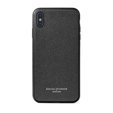 iPhone Xs Max Case with Black Edge in Black Saffiano