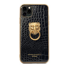 Lion iPhone 11 Pro Max Case in Black Patent Croc