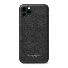 iPhone 11 Pro Max Case with Black Edge in Black Saffiano