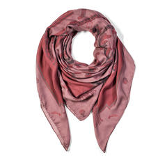 Signature Shield Cashmere Blend Scarf in Burgundy
