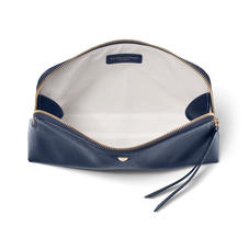 Large Essential Cosmetic Case in Navy Saffiano