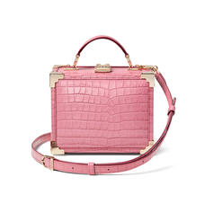 The Trunk in Deep Shine Tea Rose Small Croc