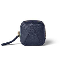 London AirPod Case in Navy Pebble