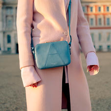 Camera 'A' Bag in Cornflower Pebble