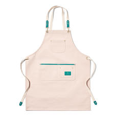 Gardening Apron in Petal Canvas & Chalkhill Blue Pebble