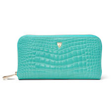 Continental Purse in Chalkhill Blue Patent Croc