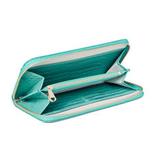 Continental Purse in Chalkhill Blue Patent Croc