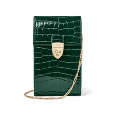 Mayfair Phone Case in Evergreen Patent Croc
