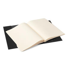 A4 Refillable Leather Journal in Black Saffiano