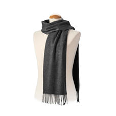 Pure Cashmere Scarf in Dark Grey