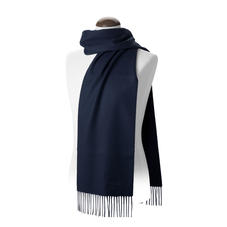 Pure Cashmere Scarf in Navy Blue