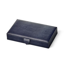 Paris Jewellery Box in Midnight Blue Silk Lizard