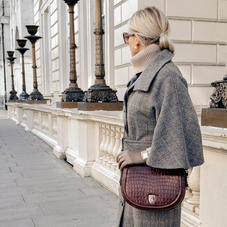 Stella Satchel in Deep Shine Chestnut Small Croc