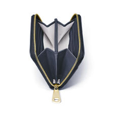 Slim Mini Continental Purse in Navy Saffiano