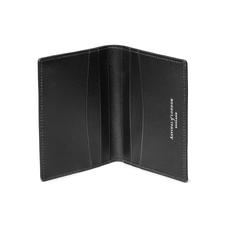 Double Fold Credit Card Holder in Smooth Black