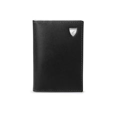 Double Fold Credit Card Holder in Smooth Black