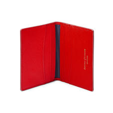 Double Fold Credit Card Case in Scarlet Saffiano