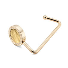 Aspinal Handbag Hook in Gold Sparkle