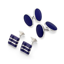 Lapis Sterling Silver Cufflinks