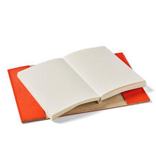 Refillable Pocket Notebook in Bright Orange Saffiano