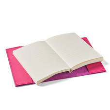 Refillable Pocket Notebook in Bright Pink Saffiano
