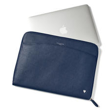 City Laptop Folio in Navy Saffiano