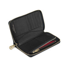 Midi Continental Purse in Black Saffiano