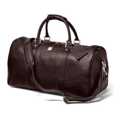 Boston Bag in Dark Brown Pebble Calf