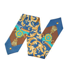 Aspinal Signature Shield Neck Bow in Teal